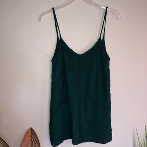 Lulus Green Sleeveless Strap Crew Neck Tunic Top